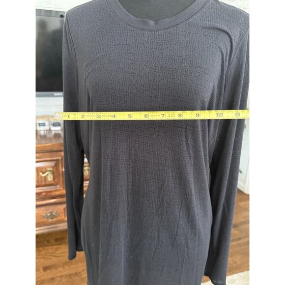 LULULEMON Black Uncovered Tall Long Sleeve Back Tie Top Womens Size 10 - Picture 8 of 9